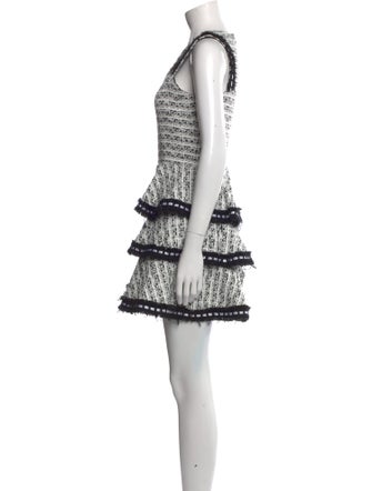Alexis Tweed Pattern Mini Dress