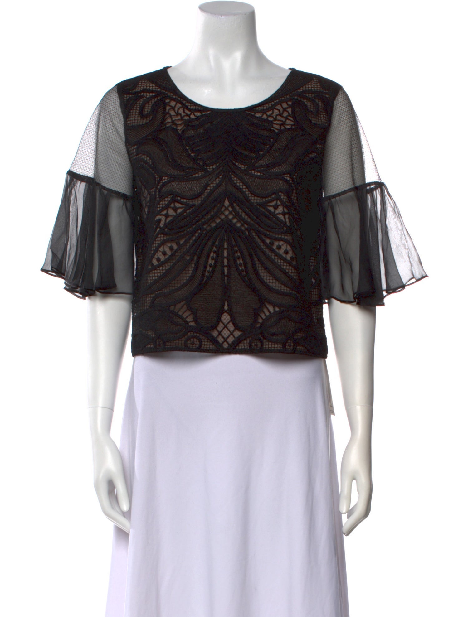 Alexis Scoop Neck Short Sleeve Crop Top