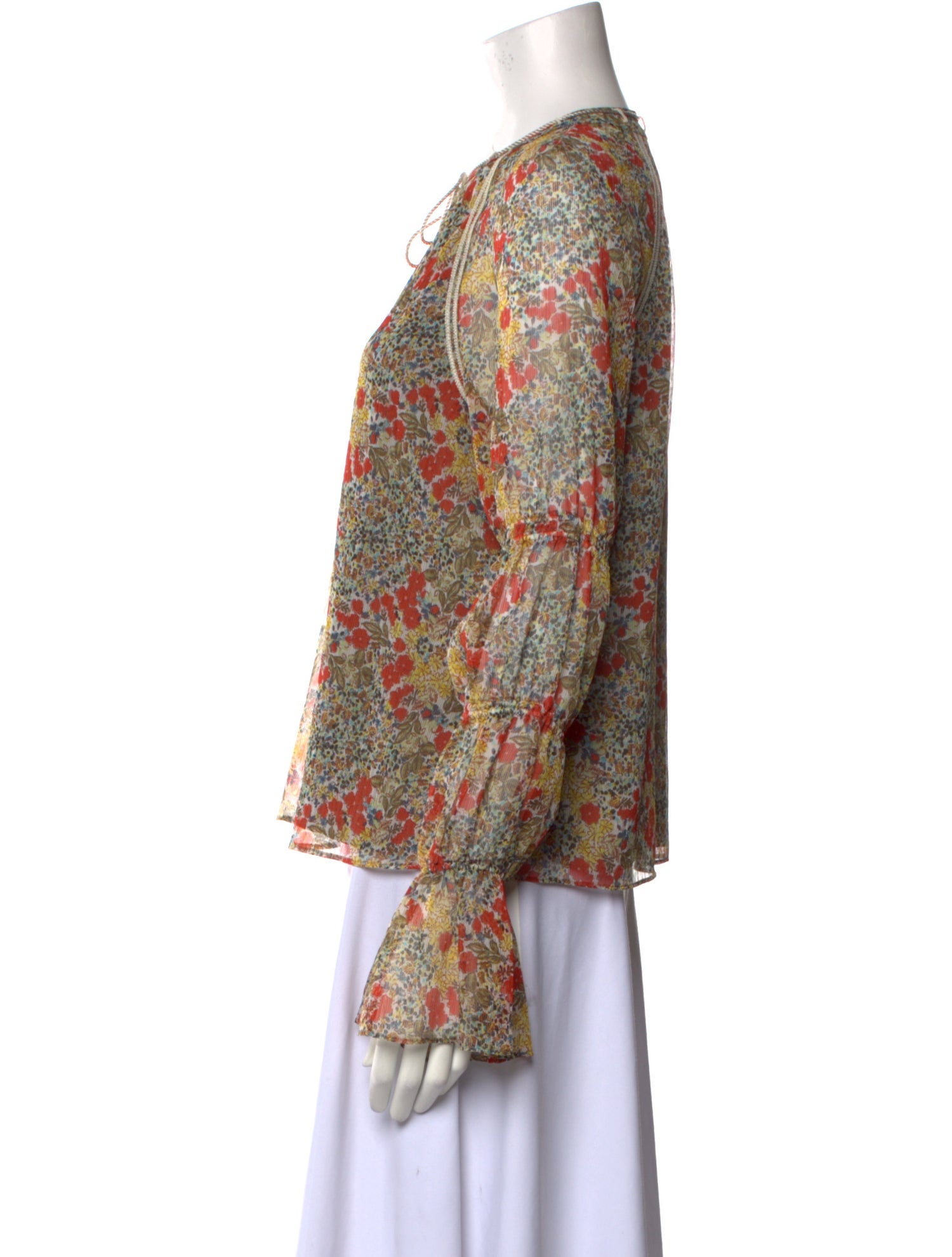 Alexis Floral Print Crew Neck Blouse