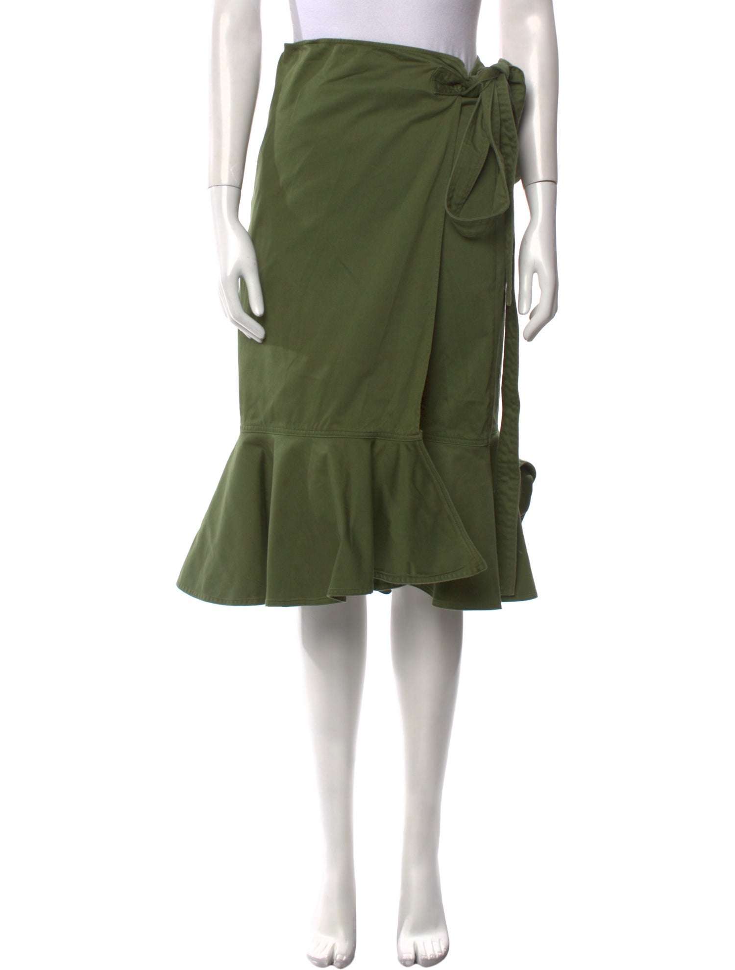 Alexis Ruffle Embellishment Knee-Length Skirt