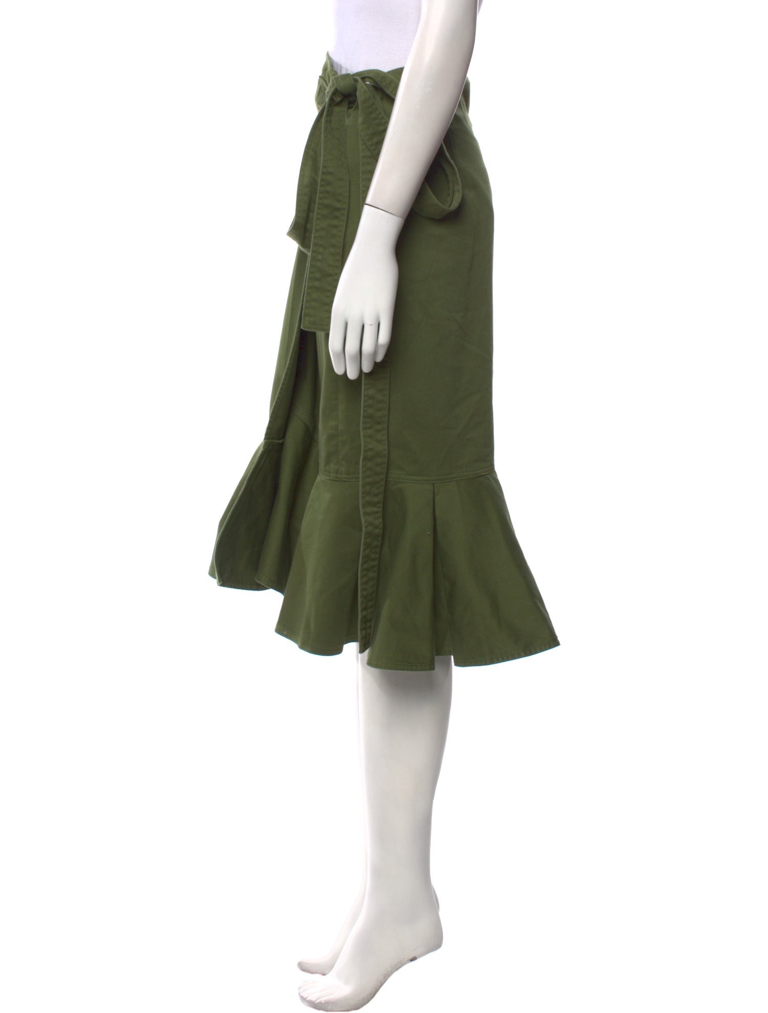 Alexis Ruffle Embellishment Knee-Length Skirt