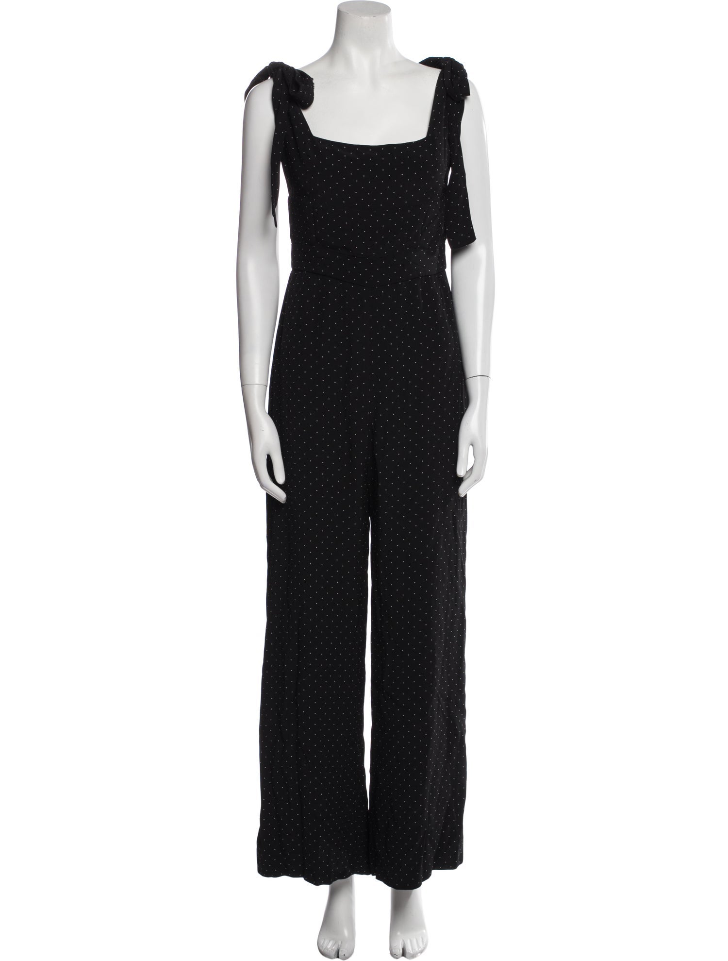 Alexis Polka Dot Print Square Neckline Jumpsuit
