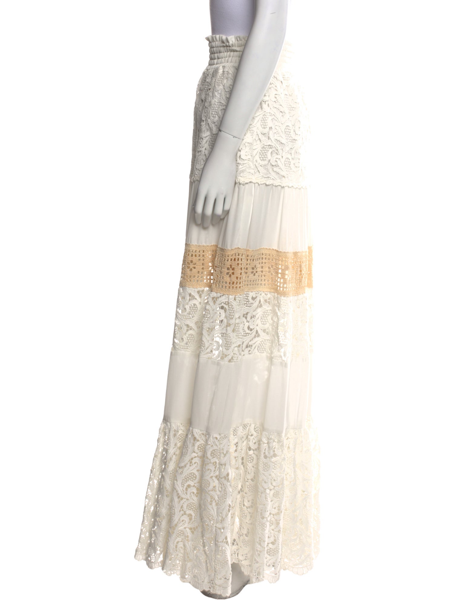 Alexis Lace Pattern Long Skirt