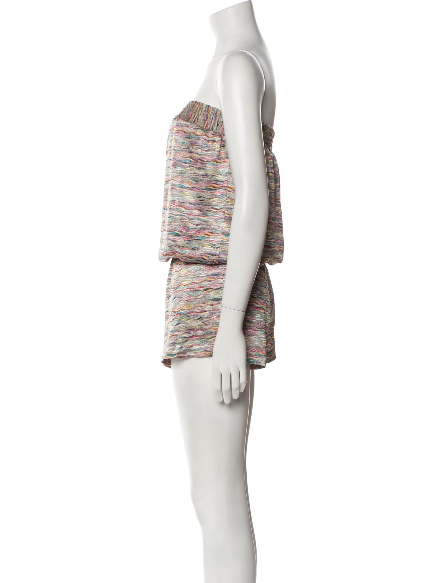 Alexis Printed Strapless Romper