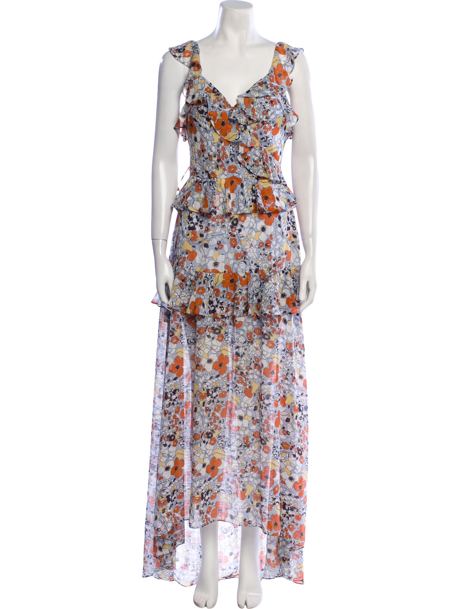 Alexis Floral Print Long Dress