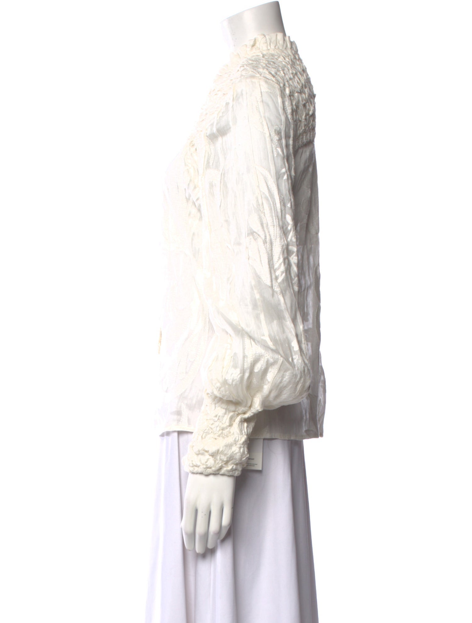 Alexis Linen Mock Neck Blouse w/ Tags