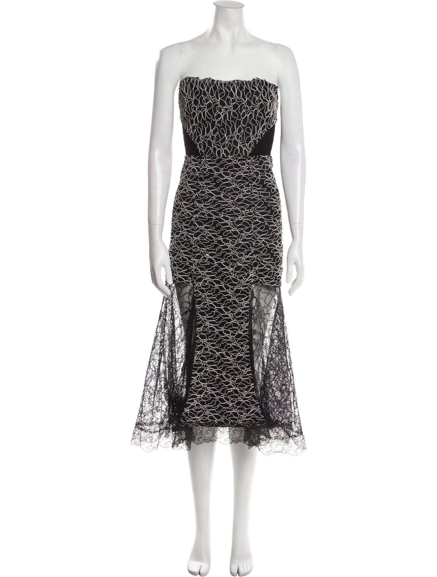 Alexis Lace Pattern Midi Length Dress w/ Tags