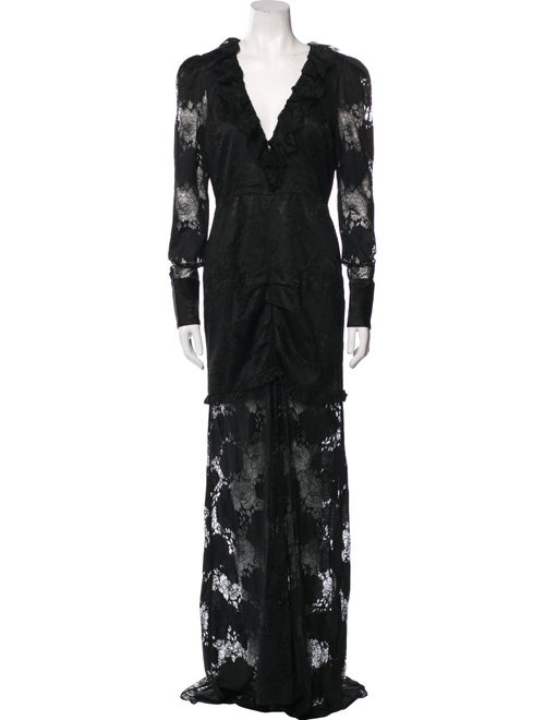 Alexis Lace Pattern Long Dress