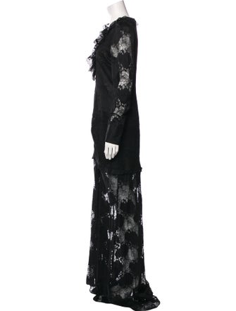 Alexis Lace Pattern Long Dress