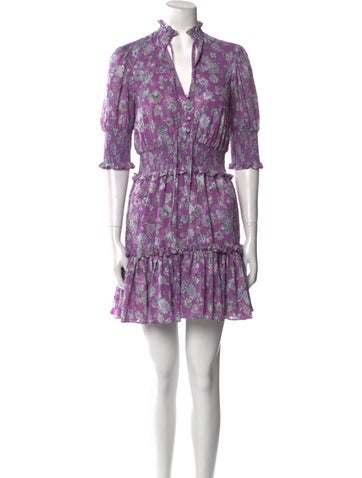 Alexis Dresses Floral Print Mini Dress XS