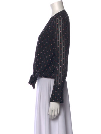 Alexis Silk Polka Dot Print Blouse
