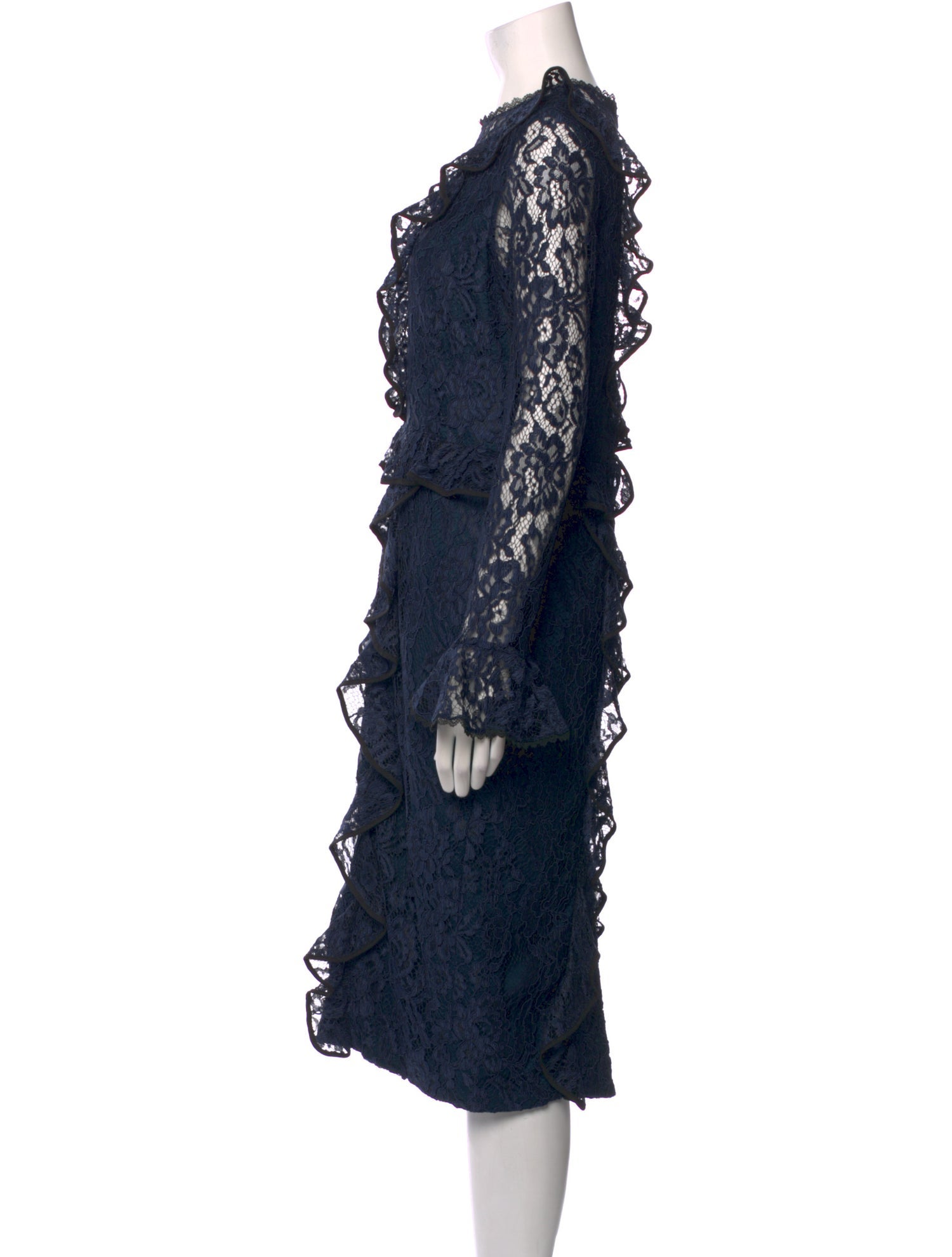 Alexis Lace Pattern Midi Length Dress