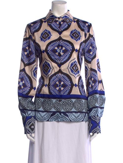 Alexis Printed Long Sleeve Button-Up Top