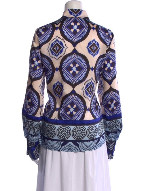 Alexis Printed Long Sleeve Button-Up Top