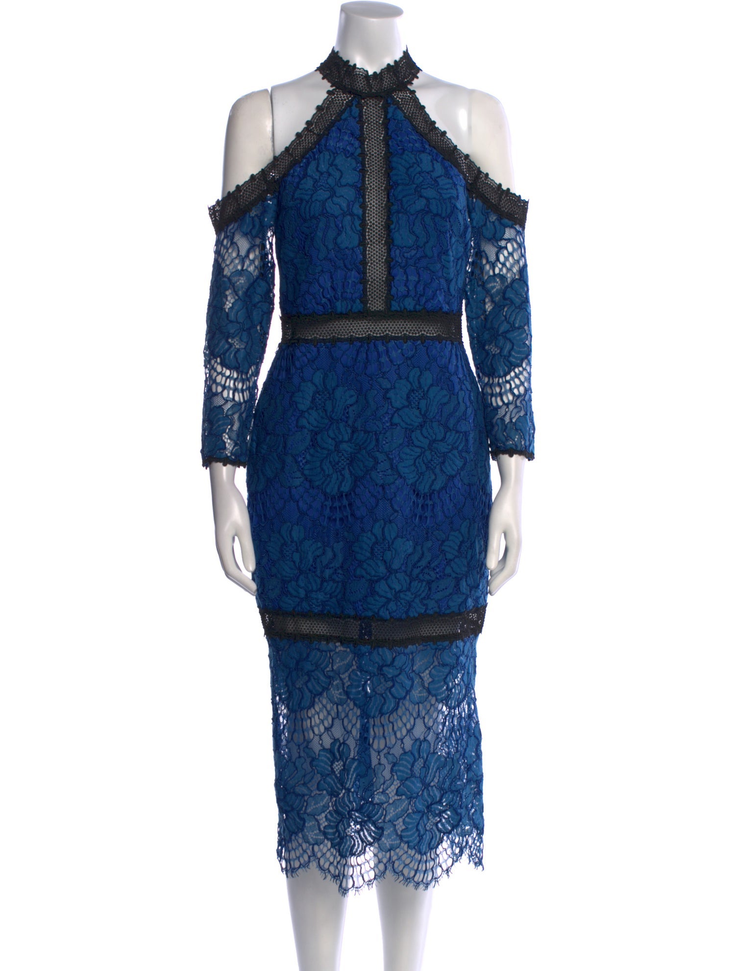 Alexis Lace Pattern Midi Length Dress