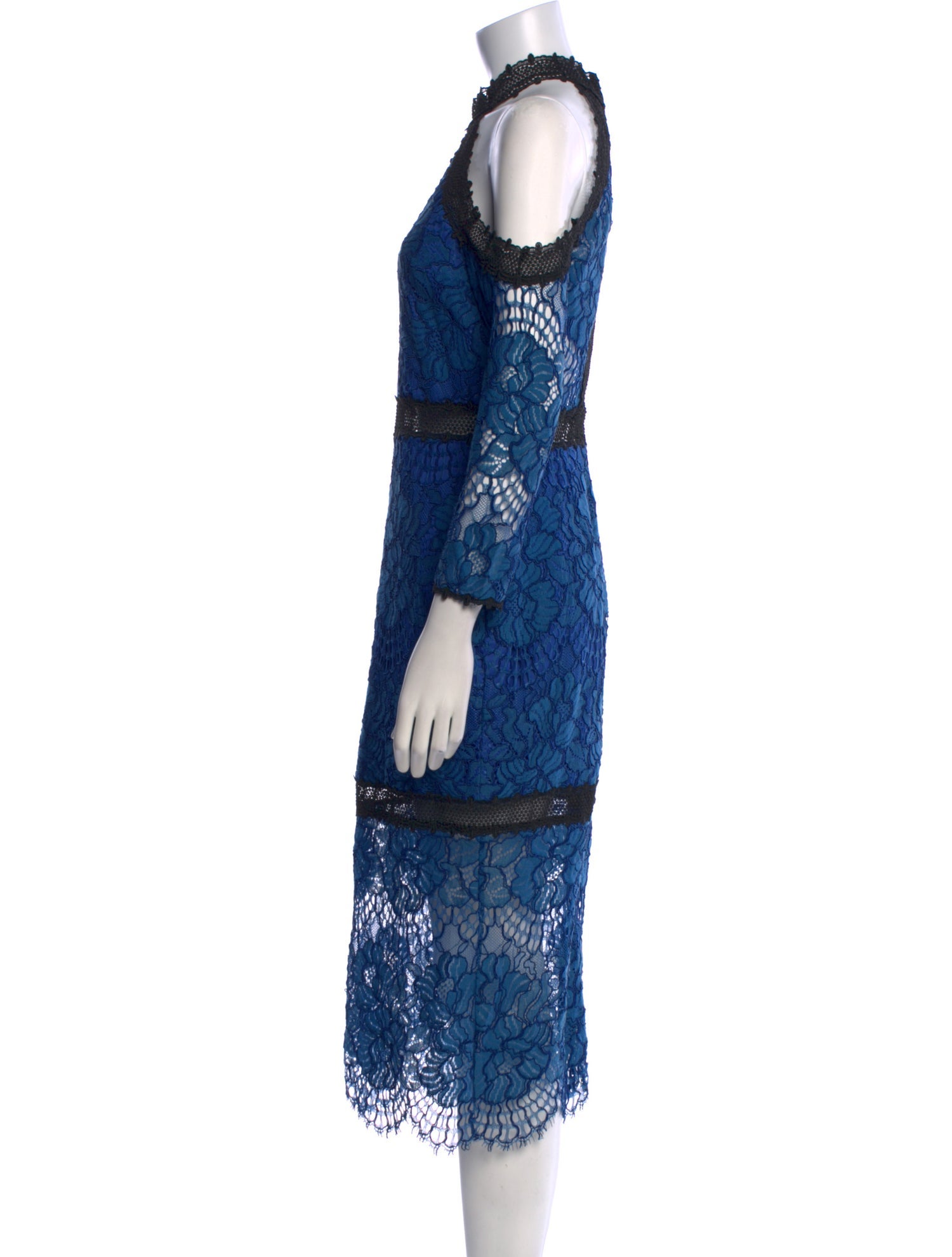 Alexis Lace Pattern Midi Length Dress