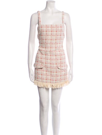 Alexis Tweed Pattern Mini Dress