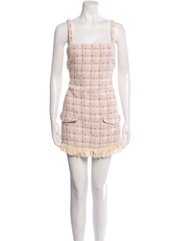 Alexis Dresses Tweed Pattern Mini Dress S