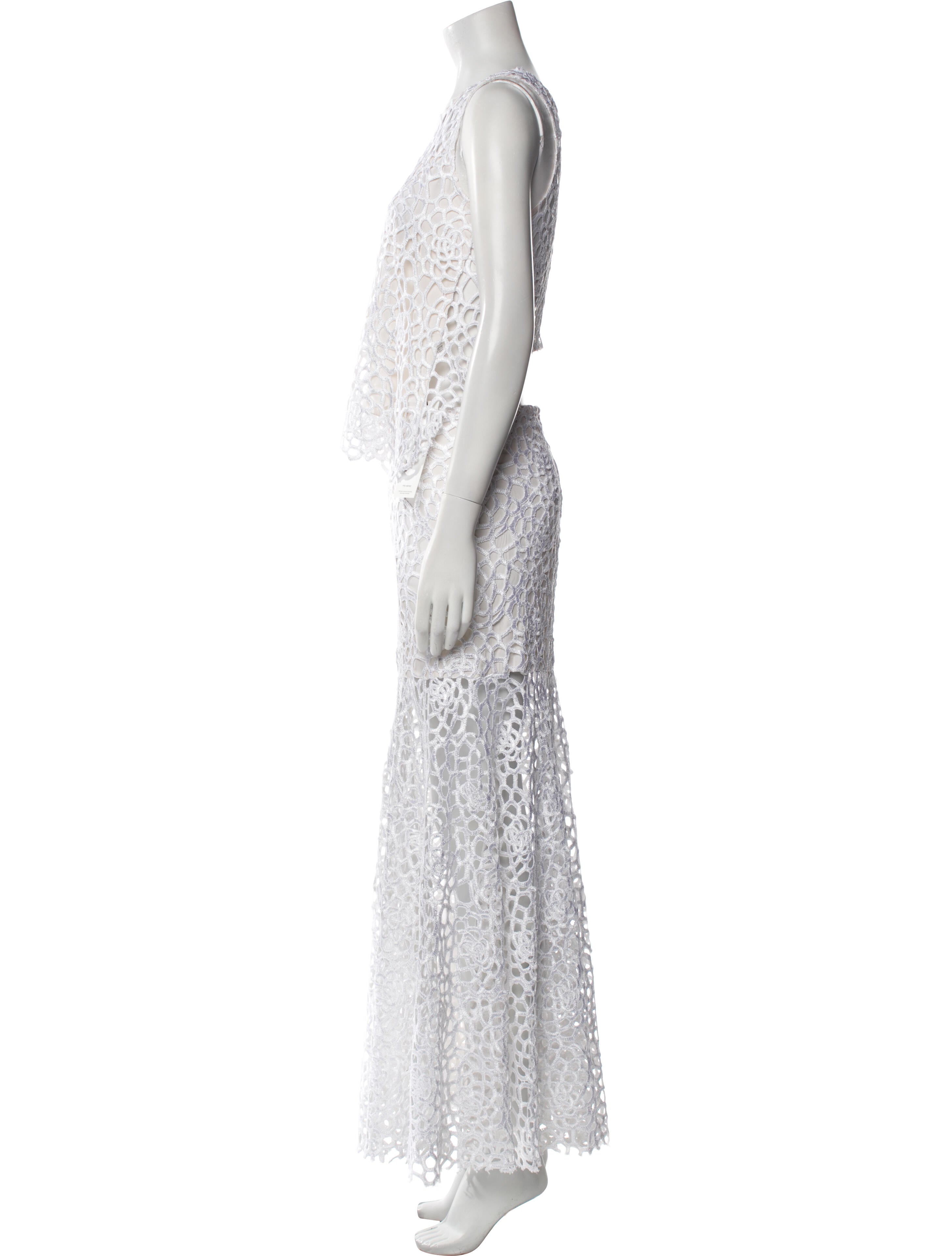 Alexis Lace Pattern Skirt Set