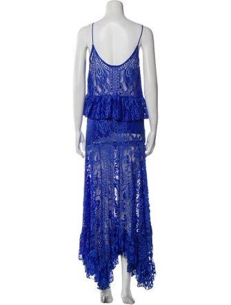 Alexis Nylon Lace Pattern Skirt Set