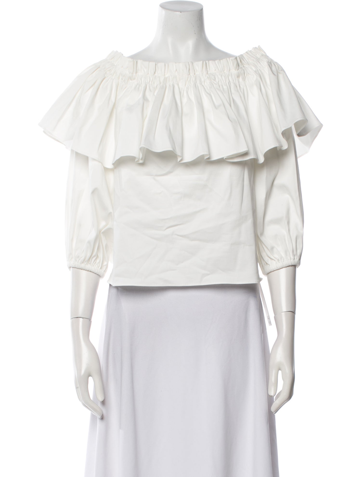 Alexis Off-The-Shoulder Three-Quarter Sleeve Crop Top w/ Tags