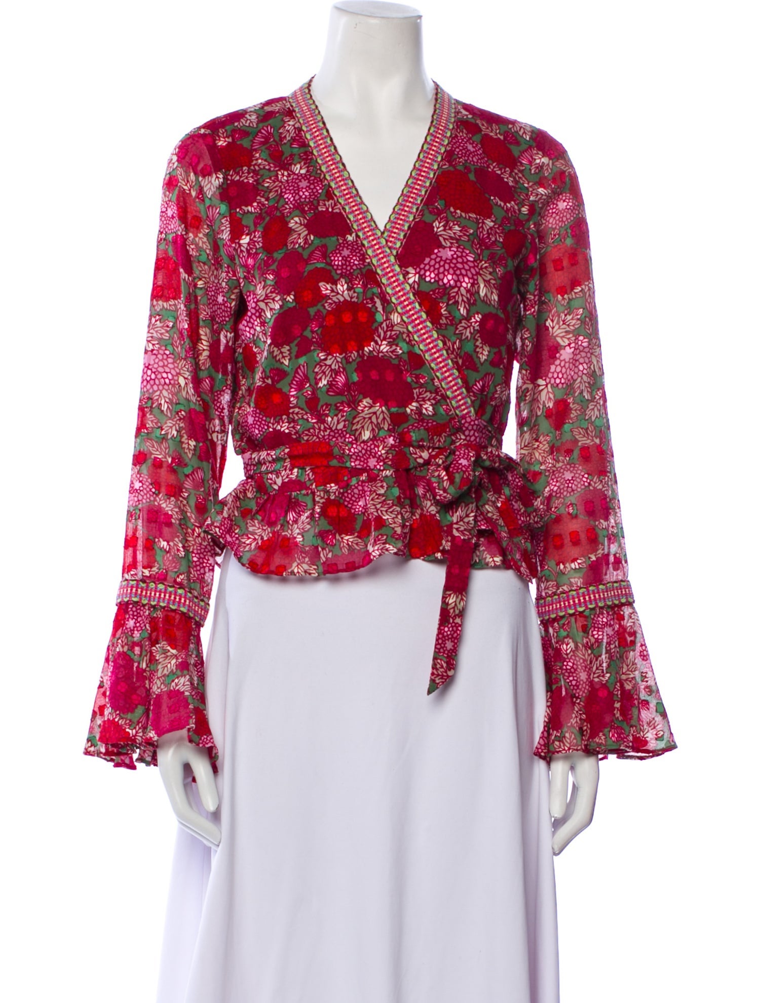 Alexis Floral Print V-Neck Blouse