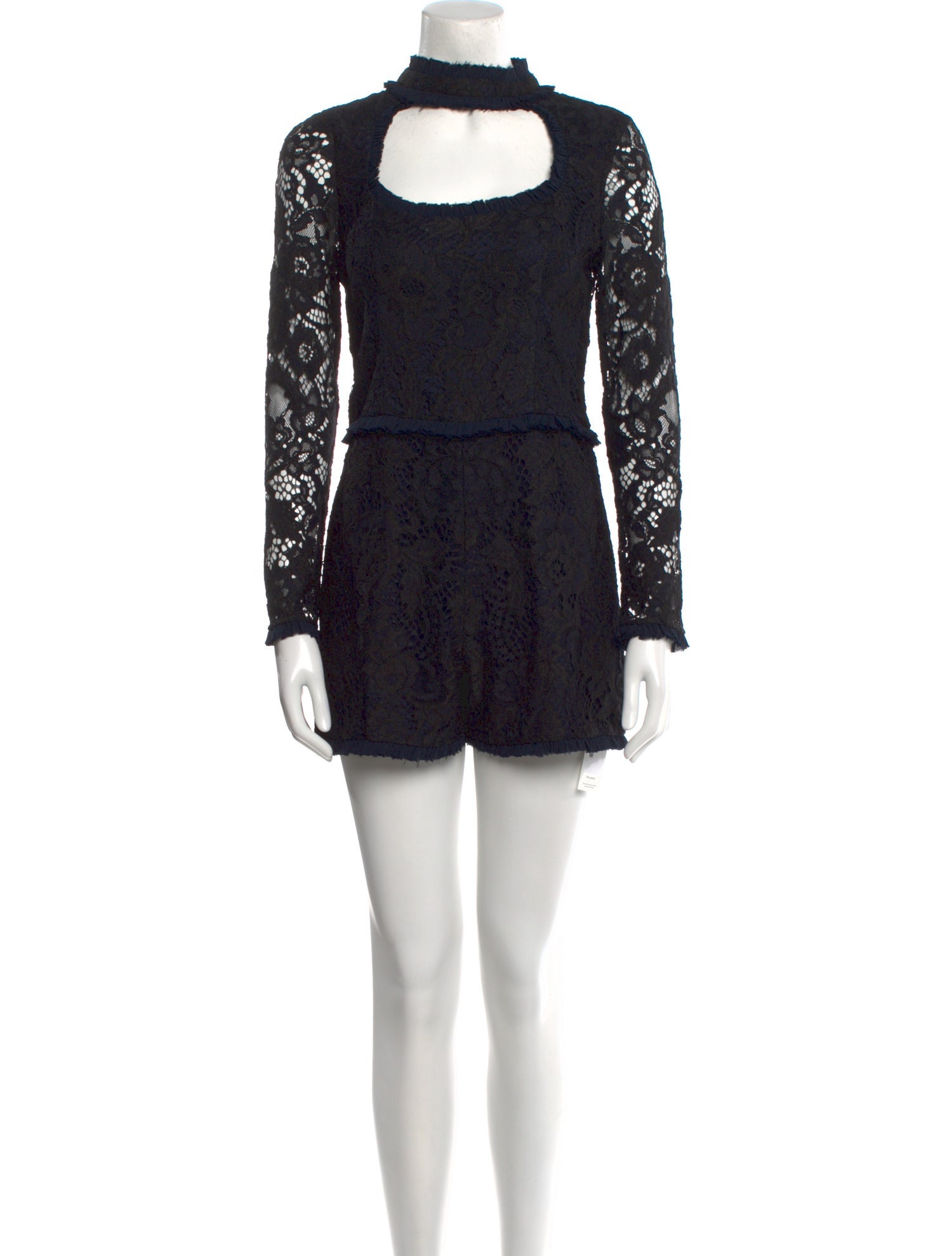 Alexis Nylon Lace Pattern Romper