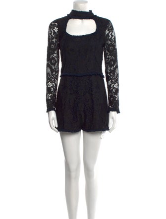 Alexis Nylon Lace Pattern Romper