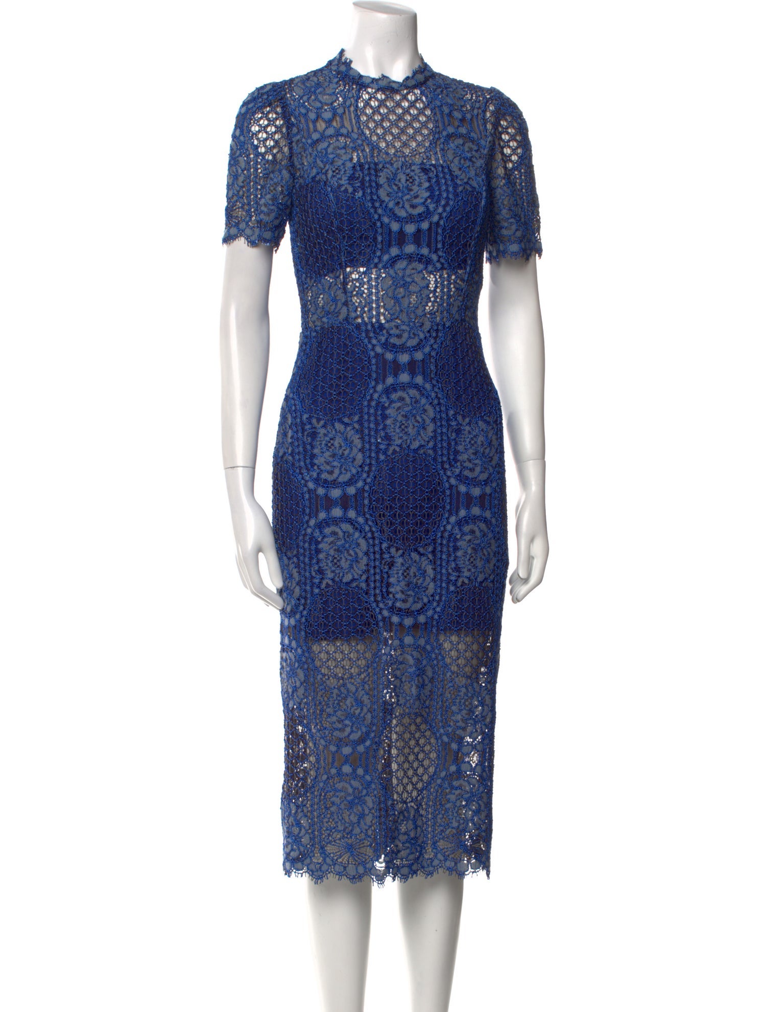 Alexis Lace Pattern Midi Length Dress