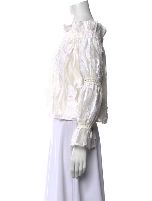 Alexis Patterned Off-The-Shoulder Crop Top