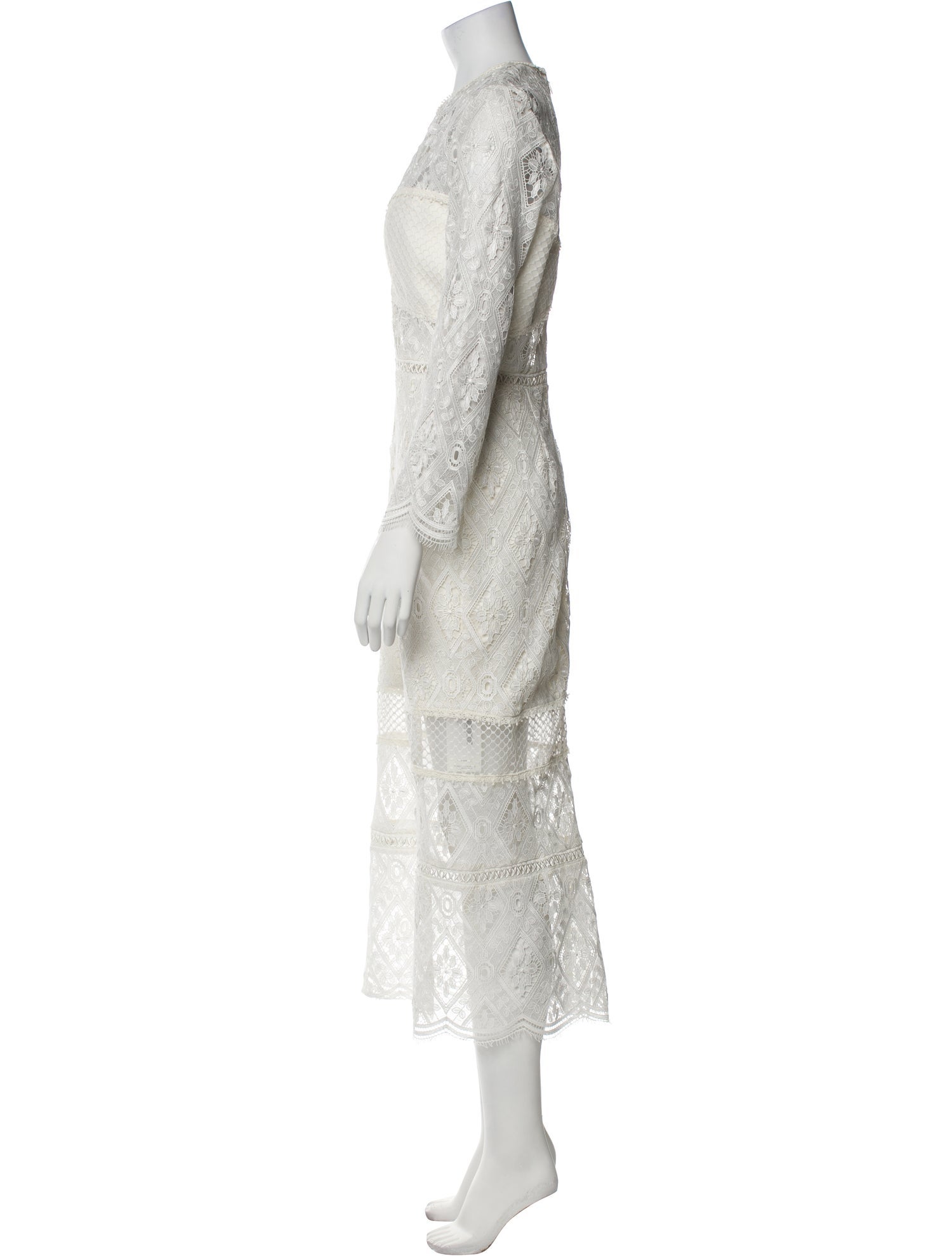 Alexis Lace Pattern Long Dress