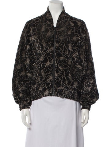 Alexis Jackets Floral Print Bomber Jacket S