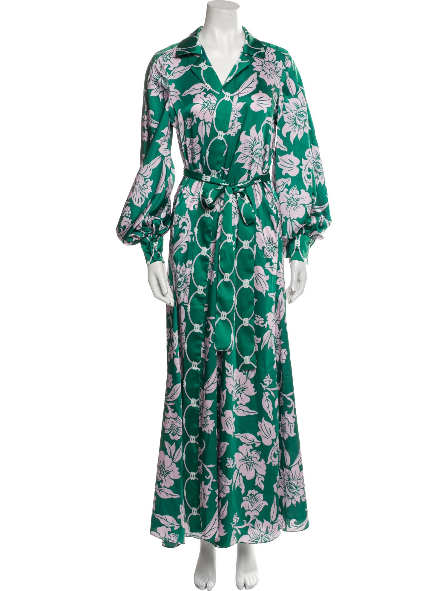 Alexis Printed Pleated Accents Robe