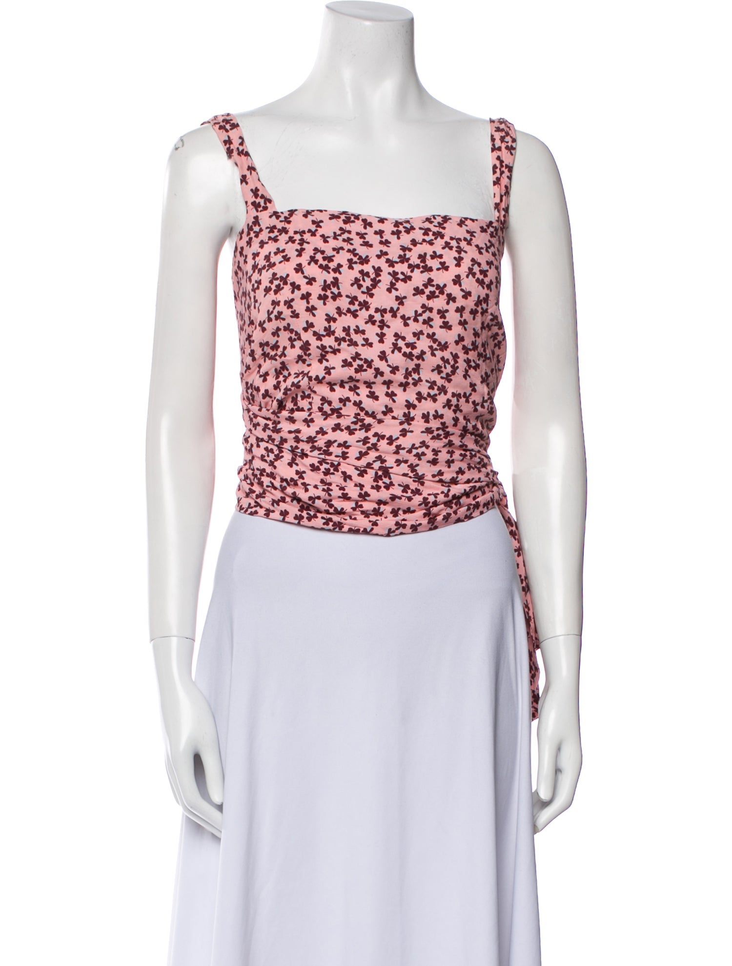 Alexis Floral Print Square Neckline Crop Top