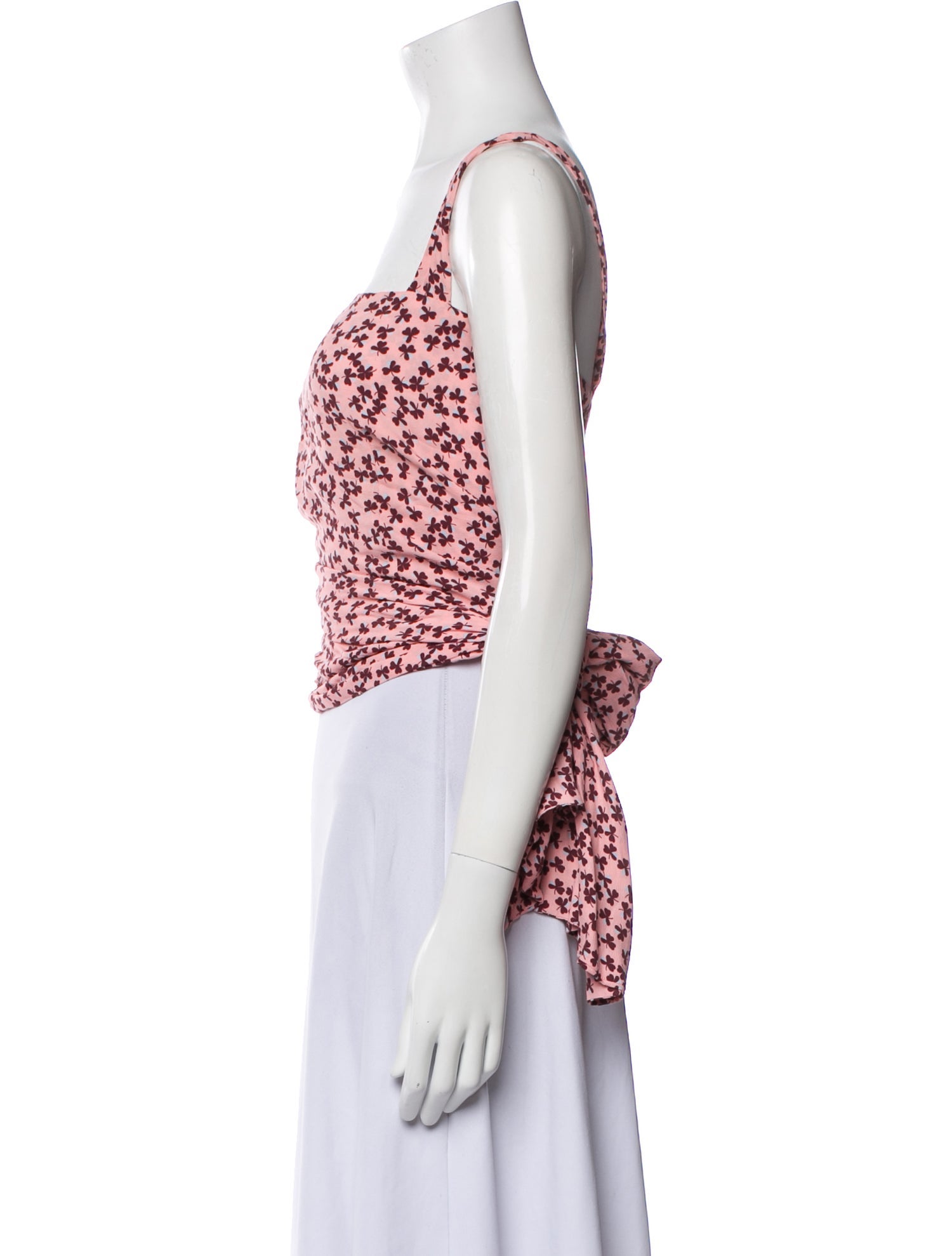 Alexis Floral Print Square Neckline Crop Top