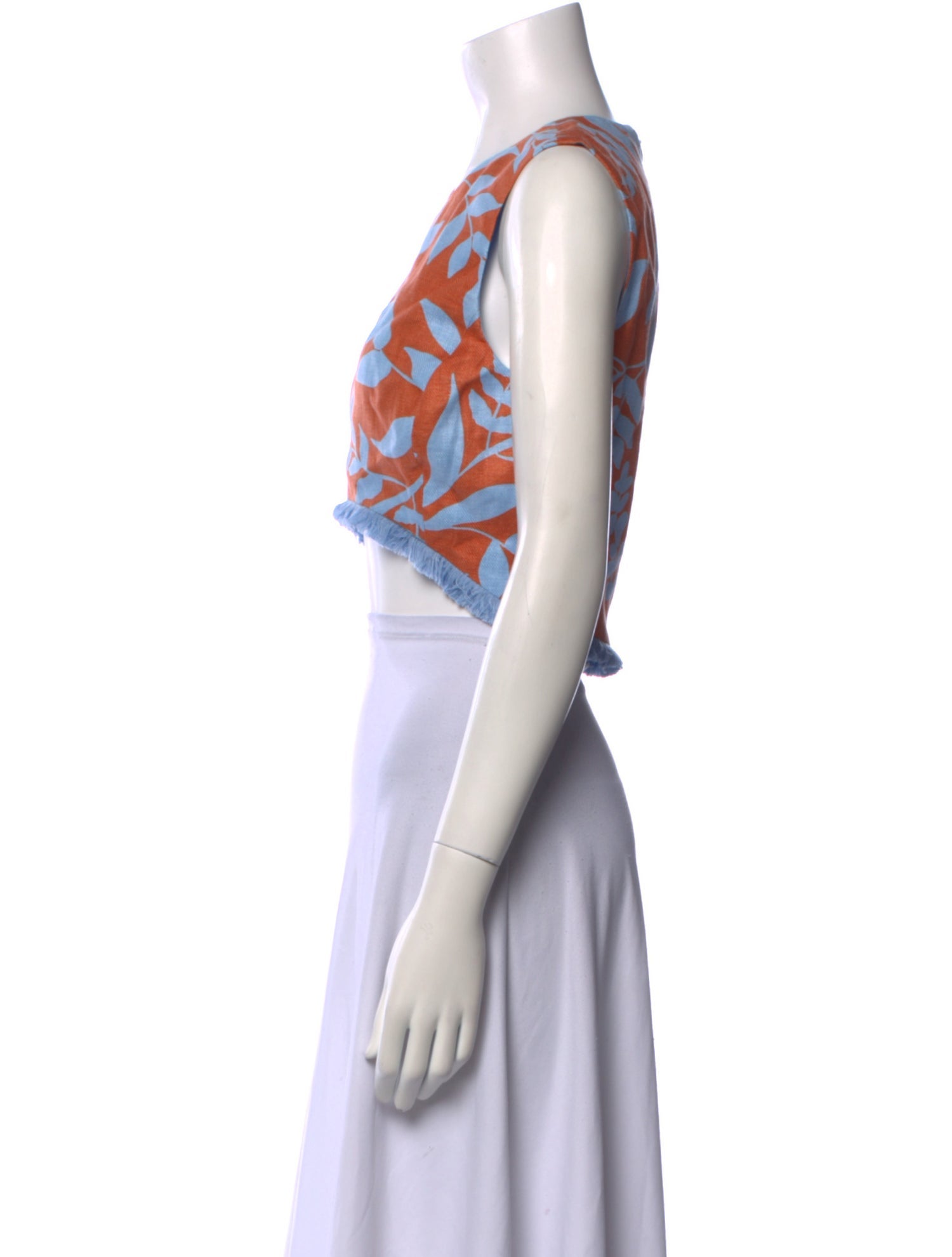 Alexis Linen Printed Crop Top