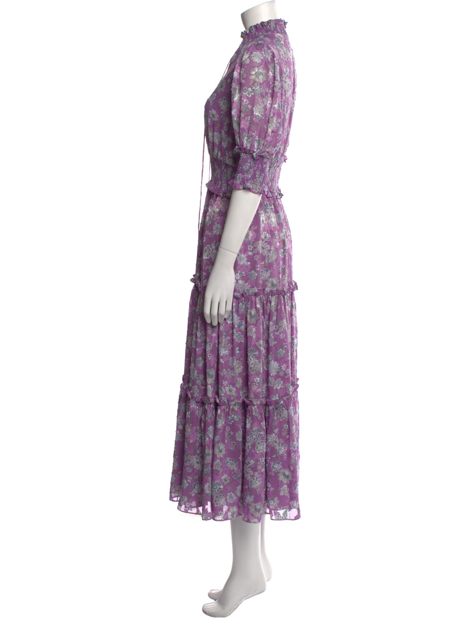 Alexis Floral Print Midi Length Dress