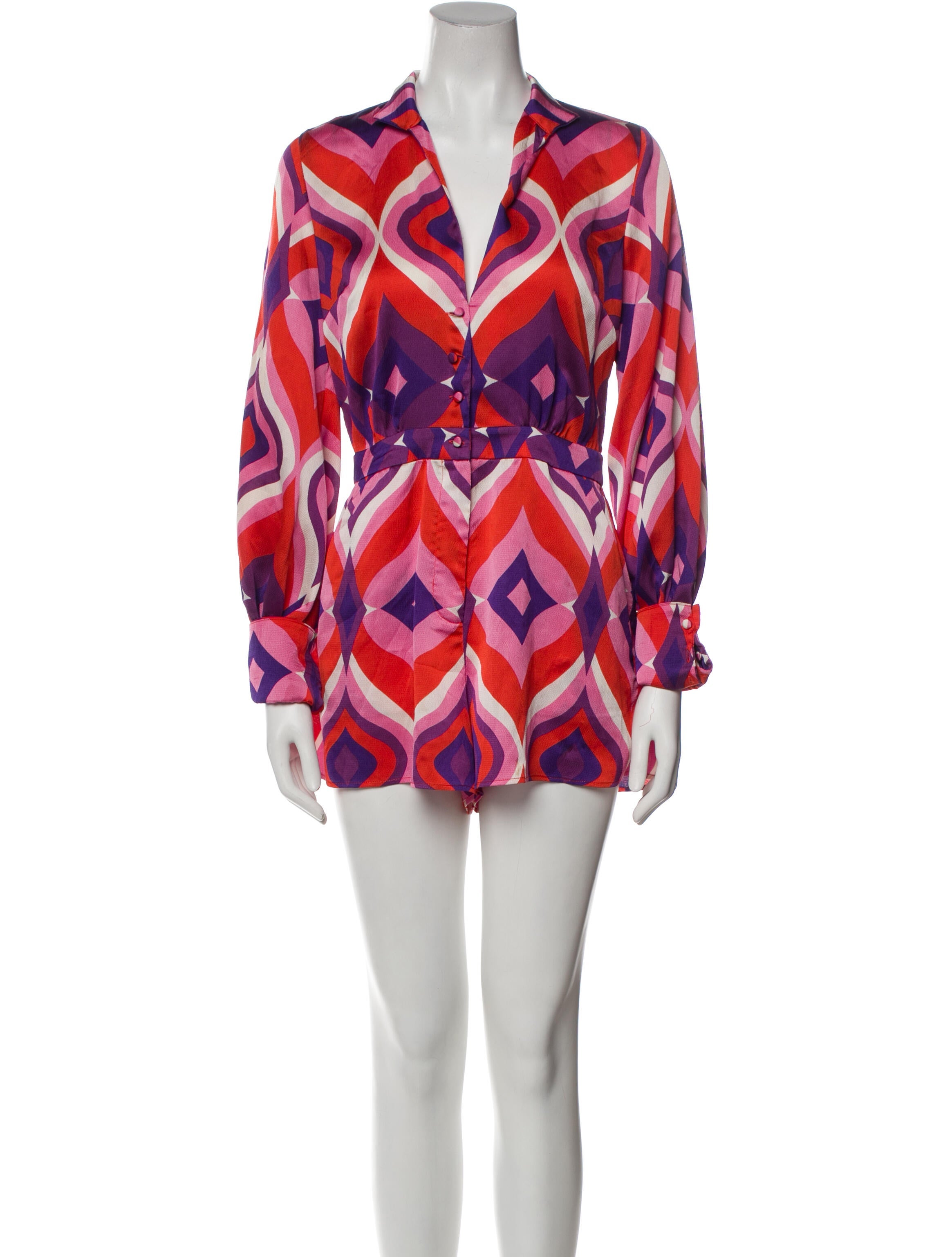 Alexis Printed V-Neck Romper