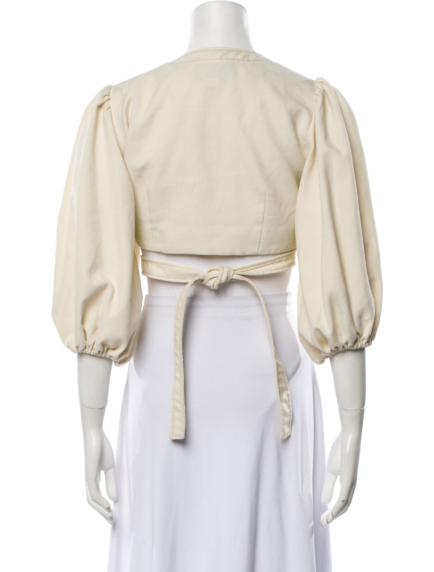 Alexis V-Neck Three-Quarter Sleeve Crop Top