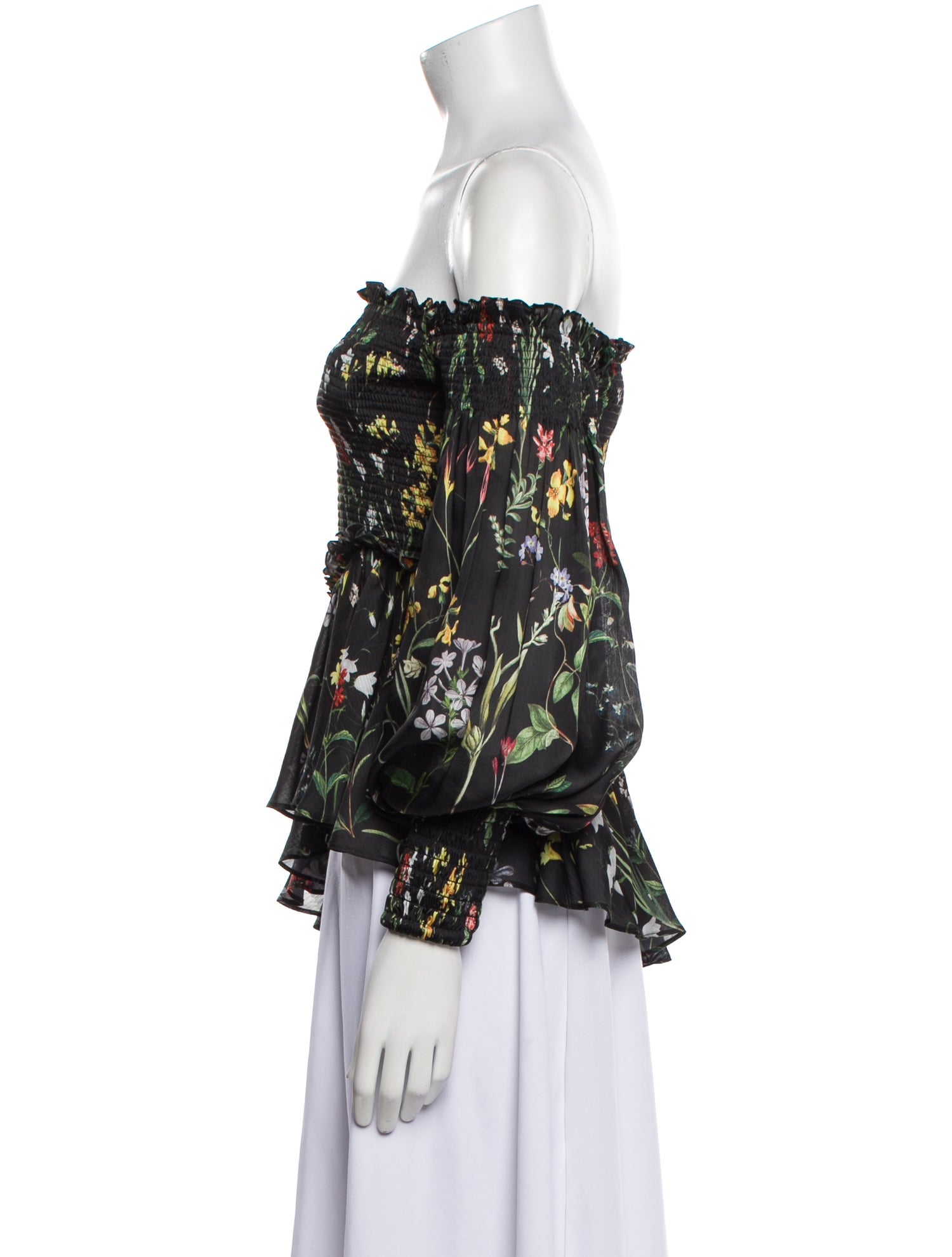 Alexis Floral Print Off-The-Shoulder Blouse
