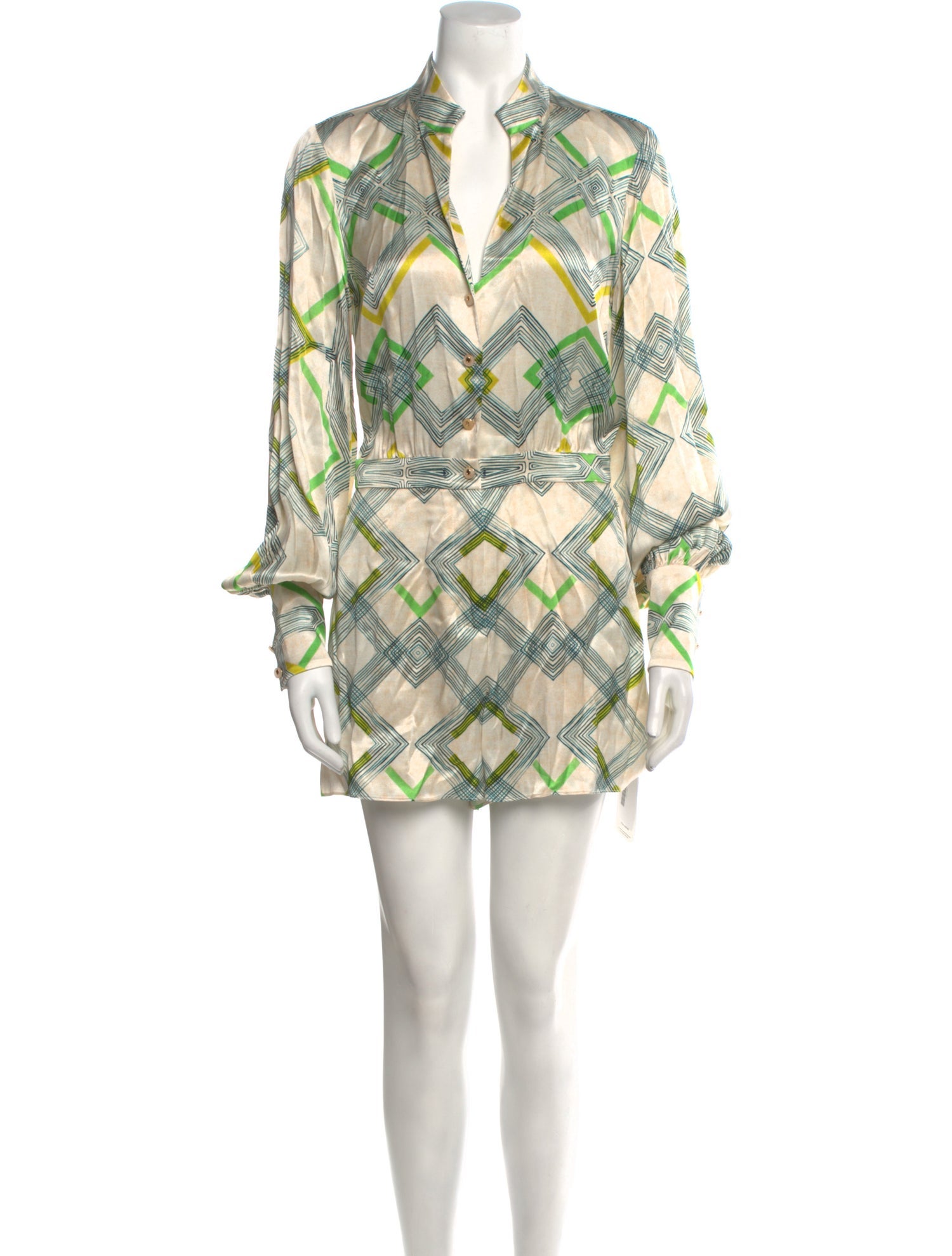 Alexis Printed Mock Neck Romper