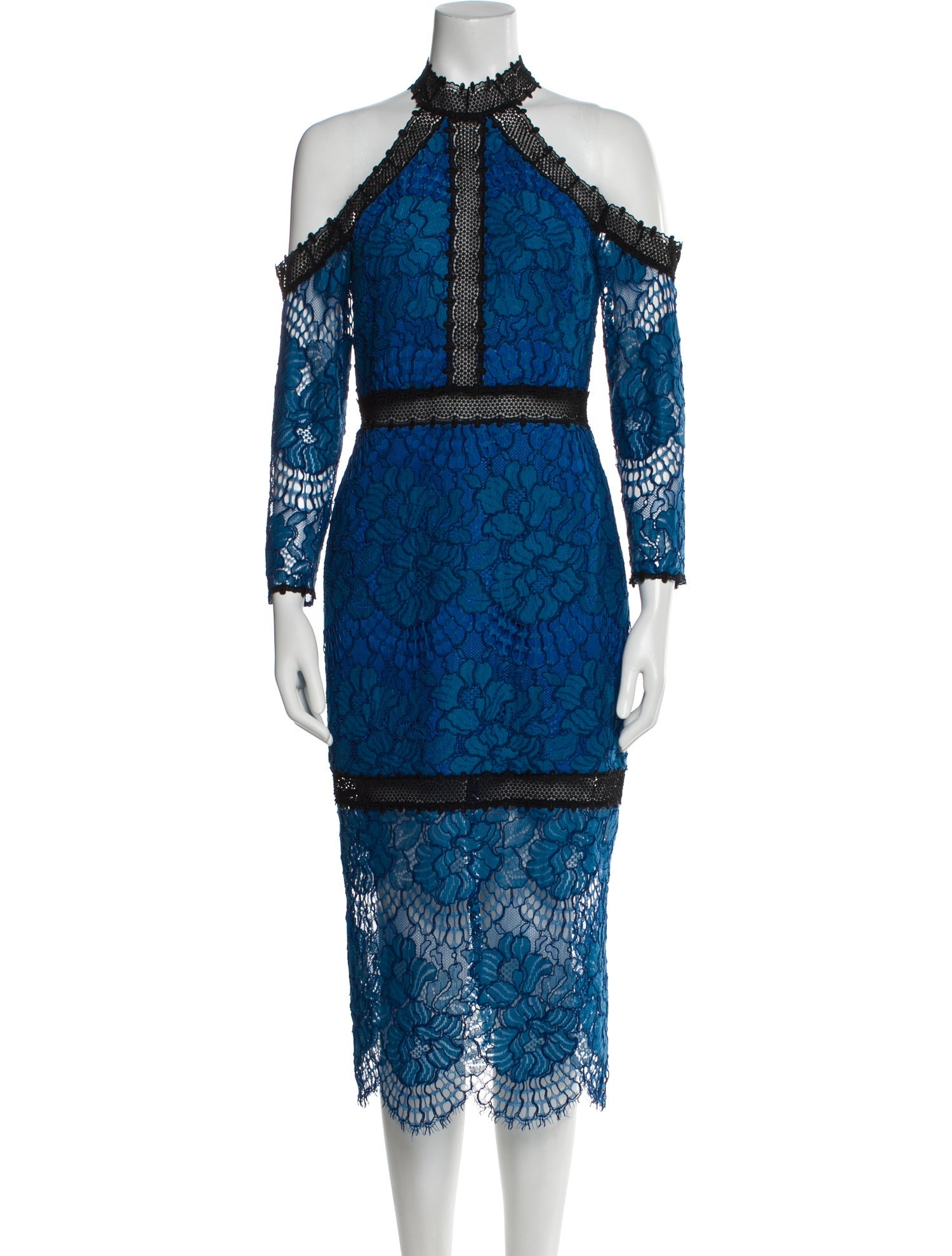 Alexis Lace Pattern Midi Length Dress