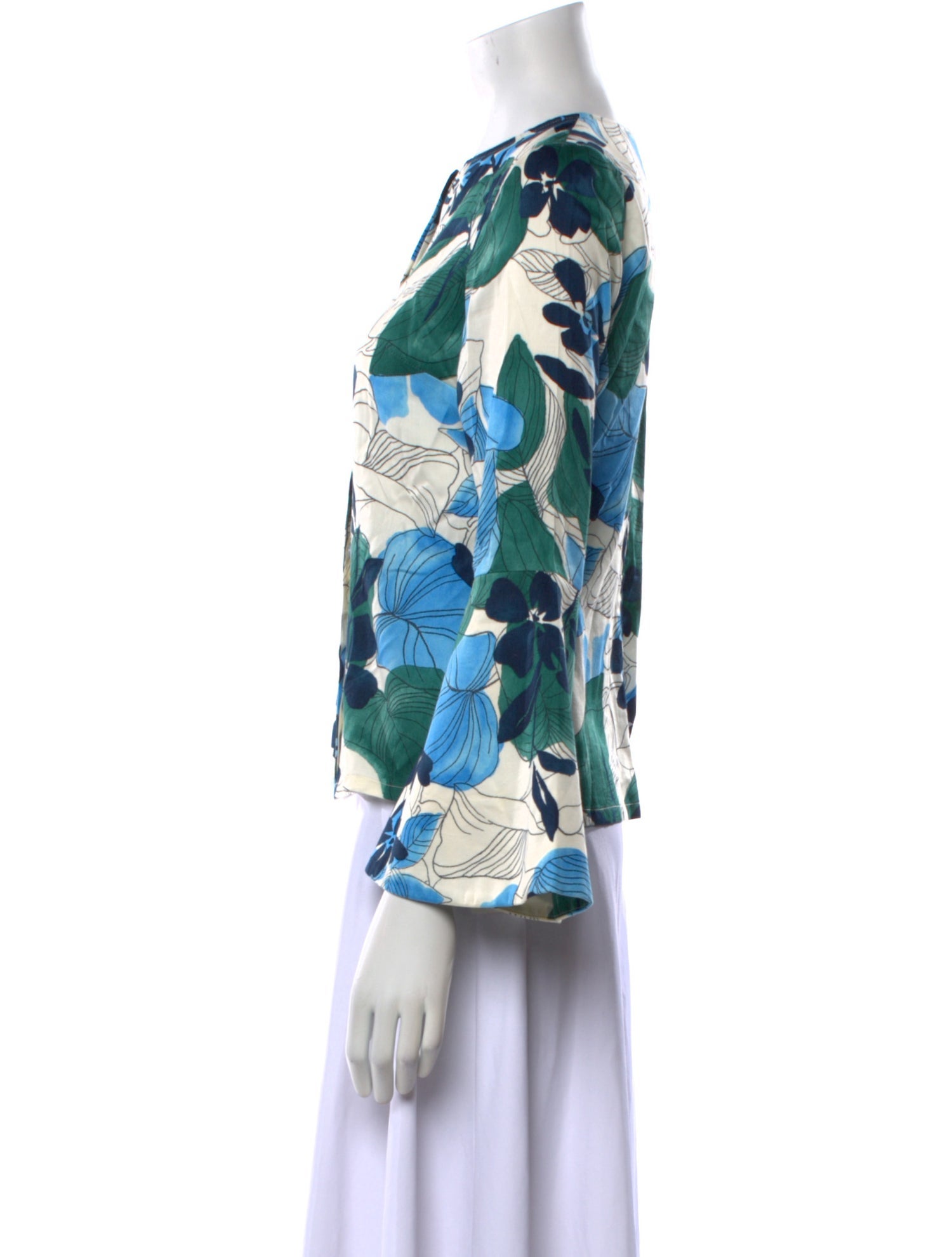 Alexis Floral Print Scoop Neck Blouse