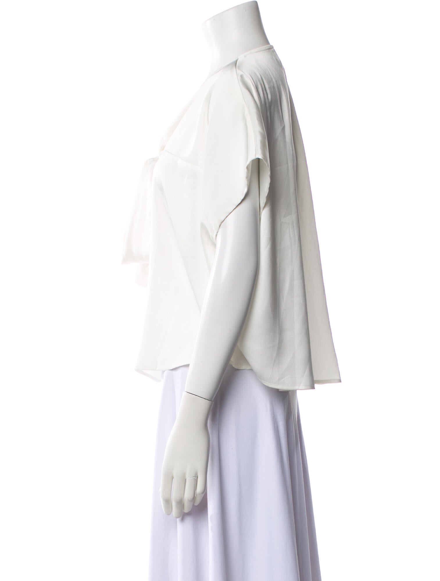 Alexis Cowl Neck Short Sleeve Blouse