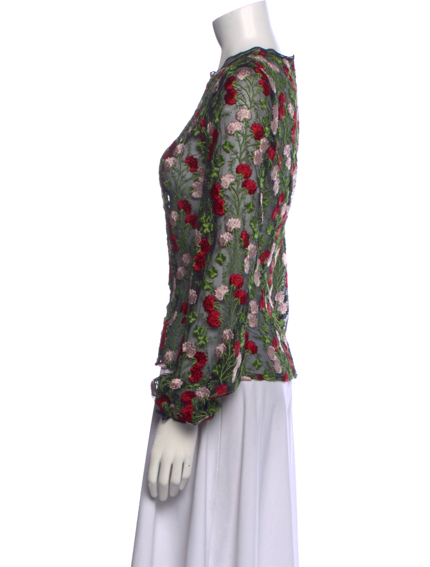 Alexis Floral Print Crew Neck Blouse