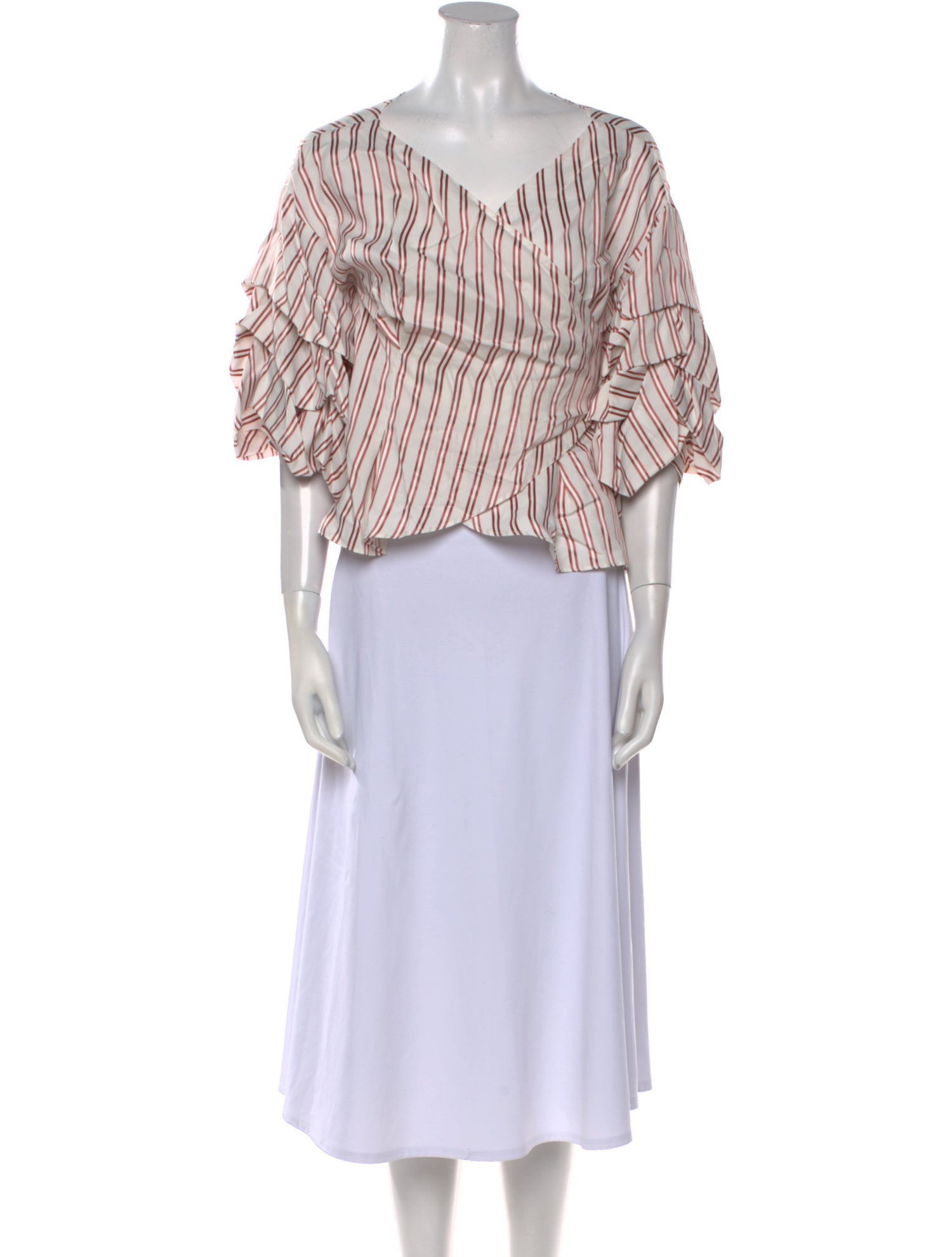 Alexis Striped V-Neck Crop Top