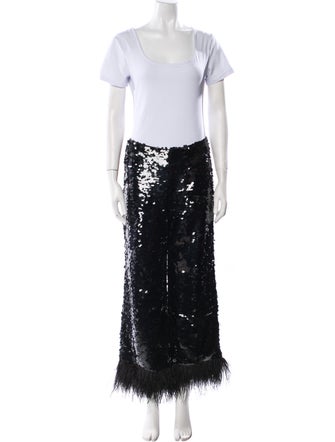 Alexis Feather Trim Pant Set