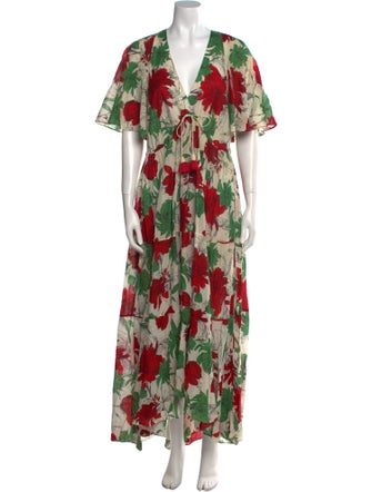 Alexis Floral Print Long Dress
