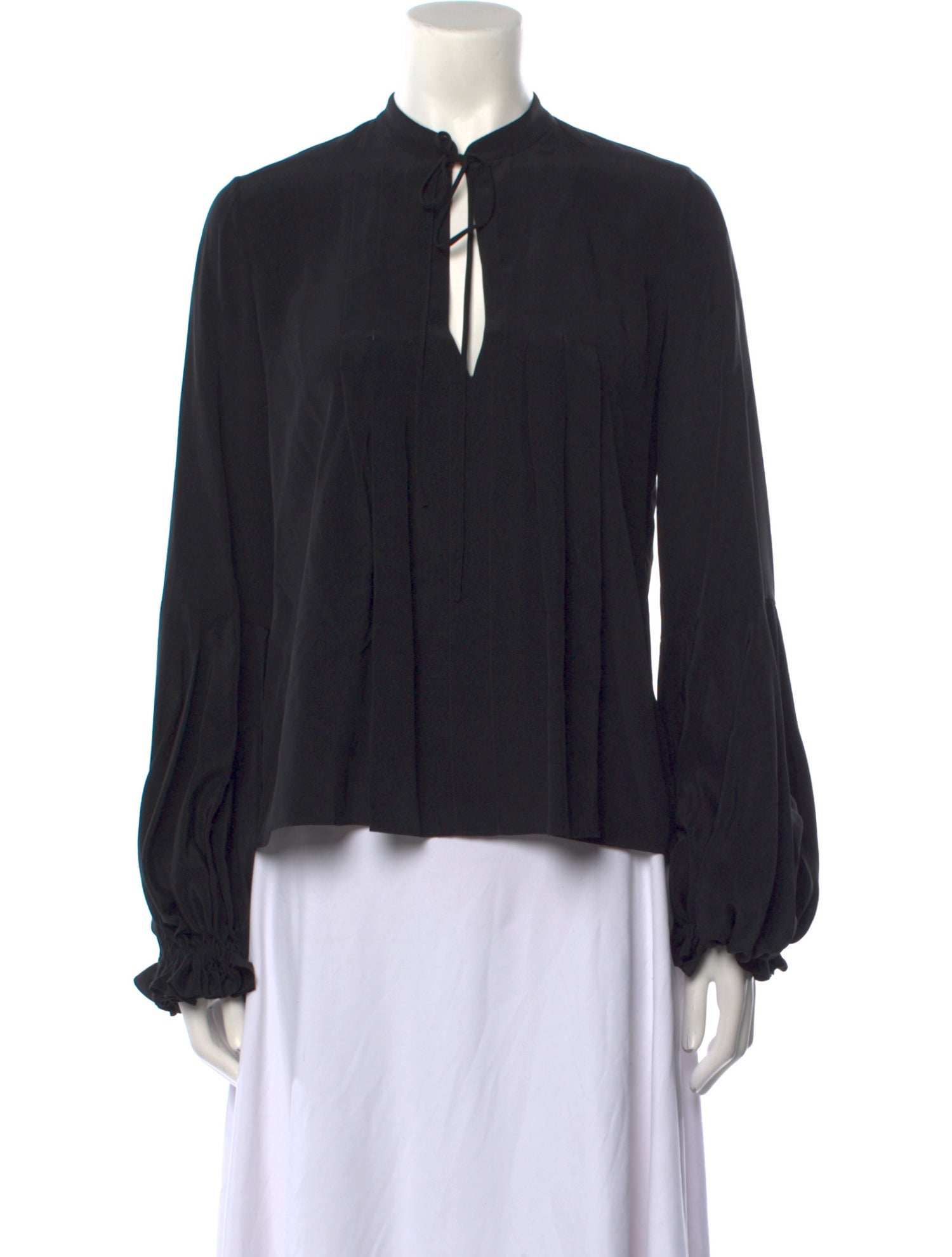Victoria Beckham Long Sleeve Tunic - Black Tops, Clothing
