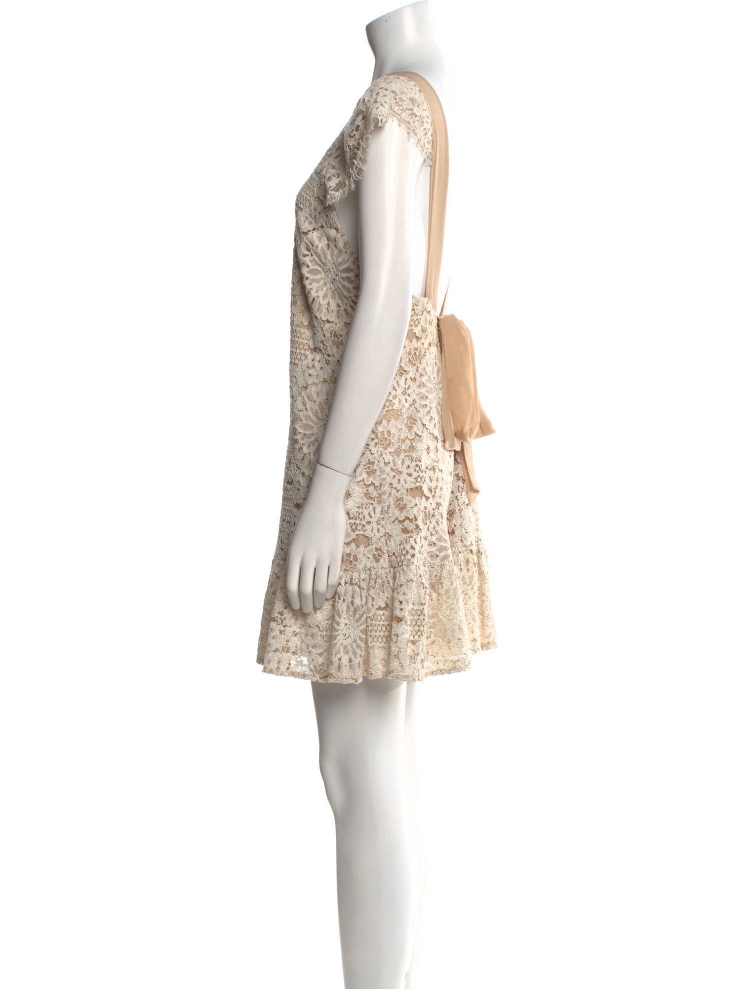 Alexis Lace Pattern Mini Dress